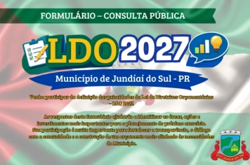 Consulta Publica para LDO 2027 de Jundiaí do Sul