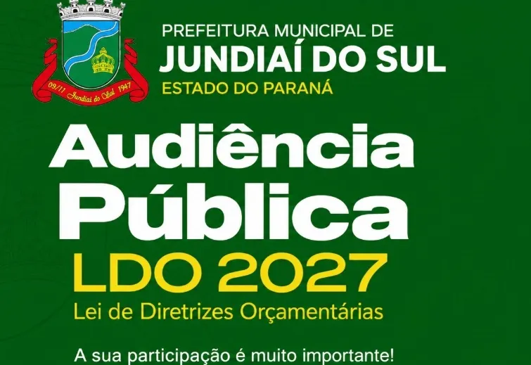 CONVOCAÇÃO AUDIÊNCIA PÚBLICA: REALINHAMENTO DO PPA 2026-2029 e LDO E LOA 2027